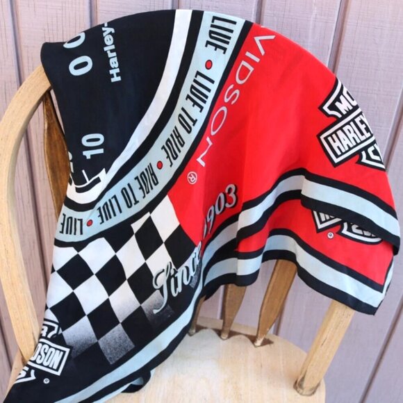 HARLEY DAVIDSON Speedometer Biker Scarf Bandana - Picture 14 of 16